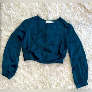 ASTR The Label satin long-sleeve open-back